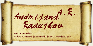 Andrijana Radujkov vizit kartica
